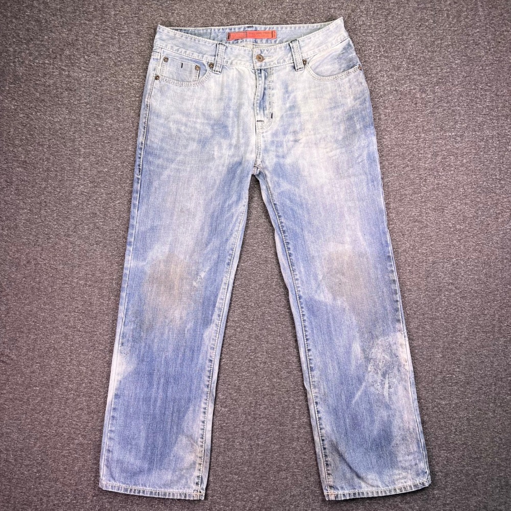 Rock & Roll Jeans Mens 34x32 Light Wash Double Barrel Relaxed‎ Straight Cowboy
